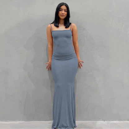 Slip Sleeveless Backless Maxi Dress Women 2025