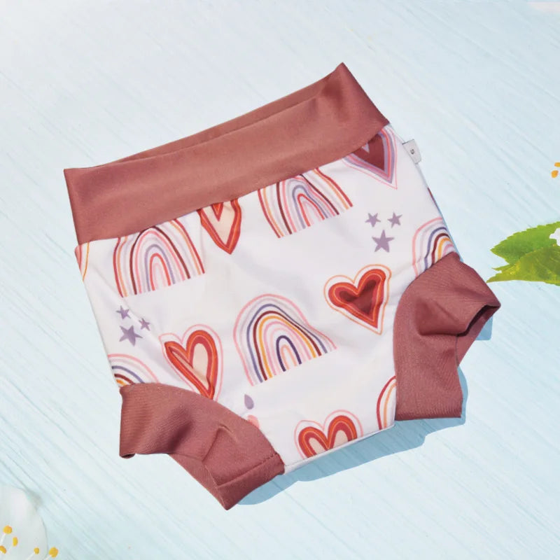 Eezkoala Leakproof Swimming Diaper Newborn Baby High Waist Swim Nappies Washable Sunproof Baby Swimwear Cloth Nappys