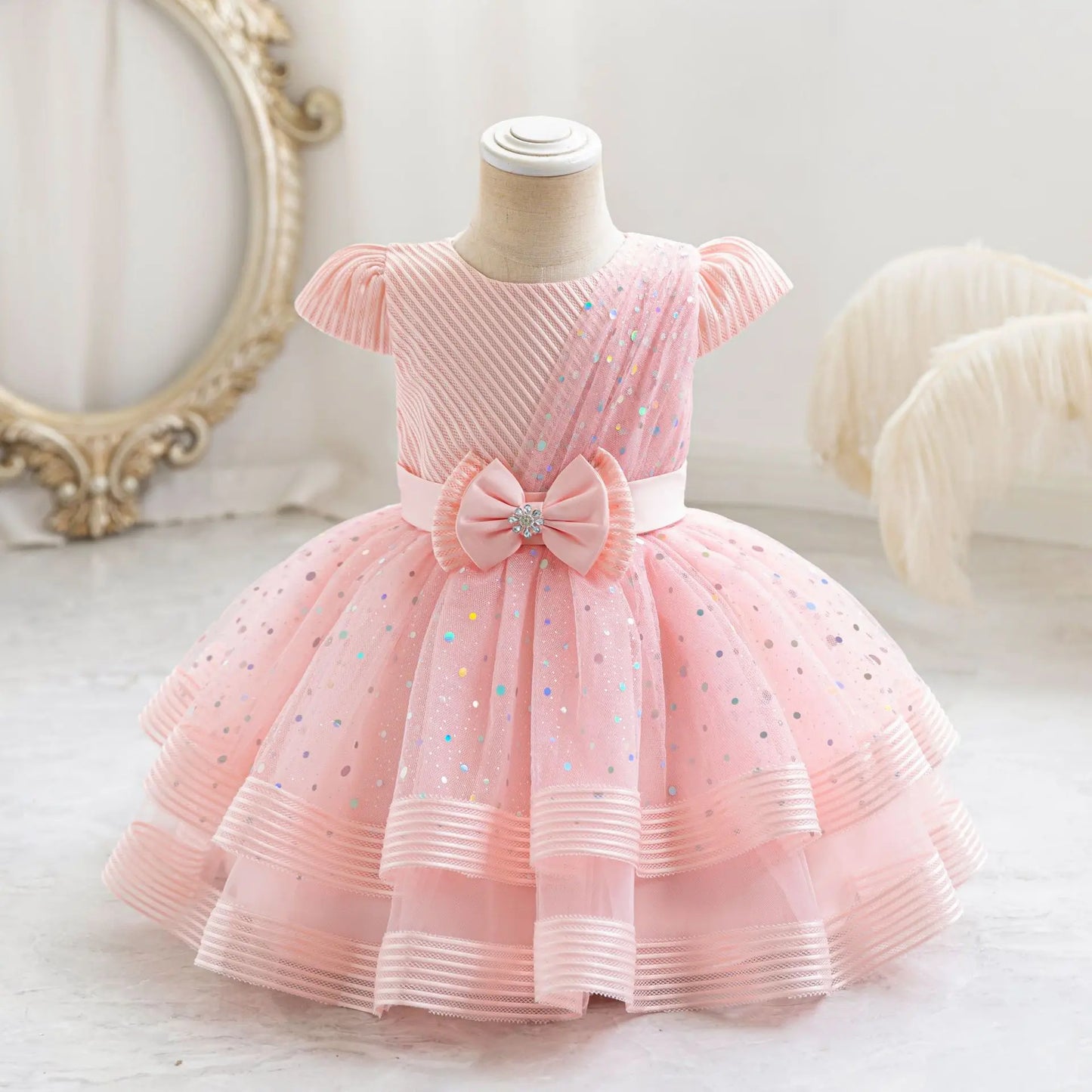 HETISO Dots Sparkling Baby Girls Princess Dress