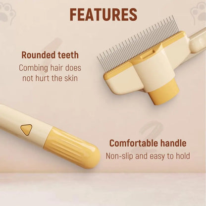 Pet Comb Professional Open Knot Pet Hair Removal Brush Durable Self Cleaning Dog Cat Grooming Massage Brush Pet Accessories