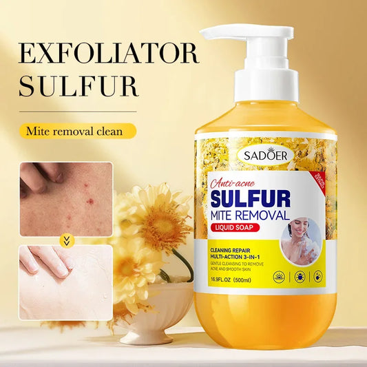 Deep Cleansing Sulfur Mite Removal Body Wash Oil Control Shower Gel