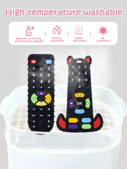 1PC Silicone Baby Teether TV Remote Control Shape Teether Rodent Gum Pain Relief Teething Toy Kids Sensory Educational Toy