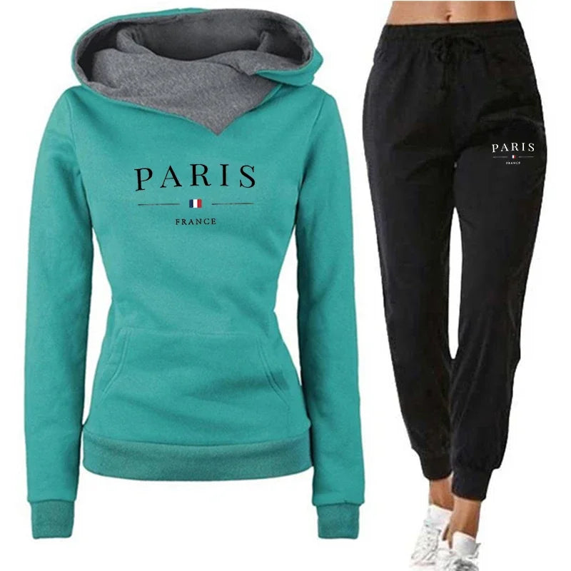 Simplicity Women's Tracksuit Long Sleeve Fashion Women's Clothing Sweatpants Pullover Sports Outdoor Casual