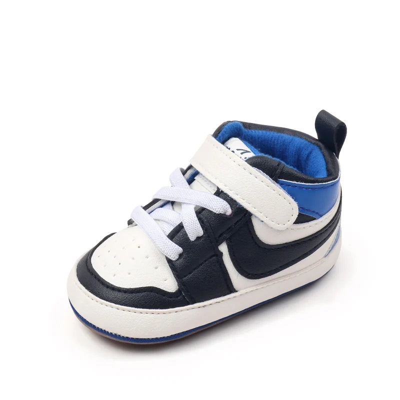 Spring and Autumn Baby Girls and Boys Fashion Design TPR Sole Anti Slip Baby Sports Shoes High Quality Prewalker Shoes BSK4015