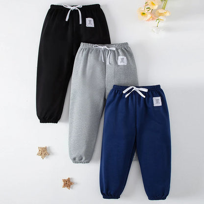 1/3 Pack Children's Spring Solid Color Pants Boys And Girls Leisure Trend