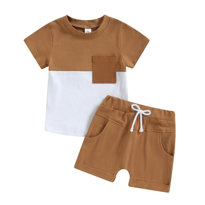 New Summer Baby Clothes Children Boys T-shirt Shorts 2Pcs/Sets Infant Outfits Toddler Casual Sports Costume Kids Tracksuits