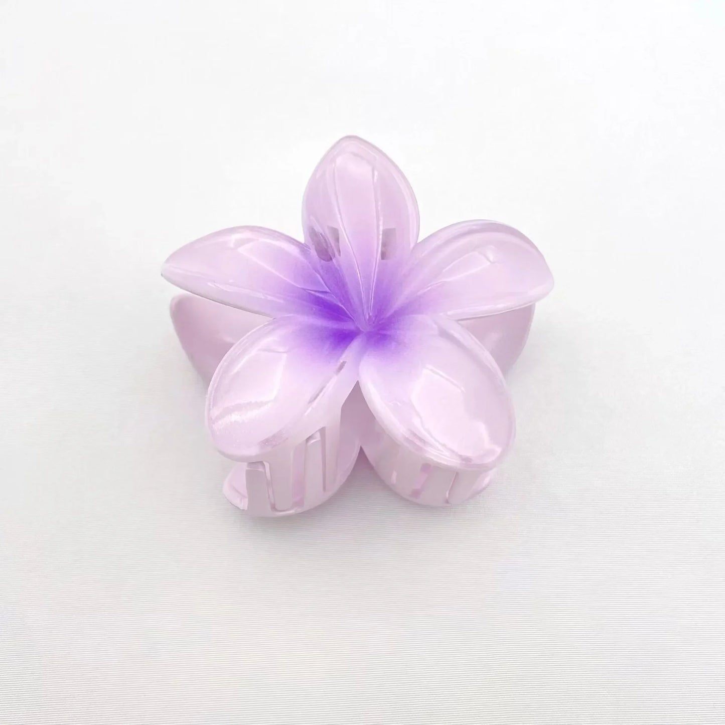 Flower Crab Hair Clips for Women Plumeria Barrettes Large Hair Claw for Thin/Thick Beach Hair Accessories for Girls 8cm