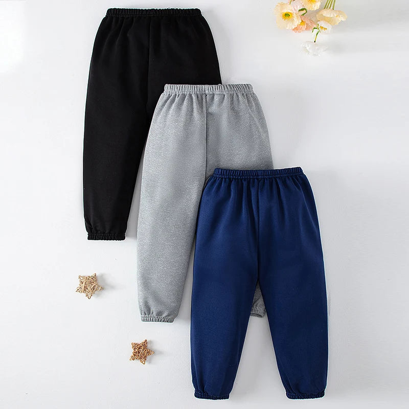 1/3 Pack Children's Spring Solid Color Pants Boys And Girls Leisure Trend