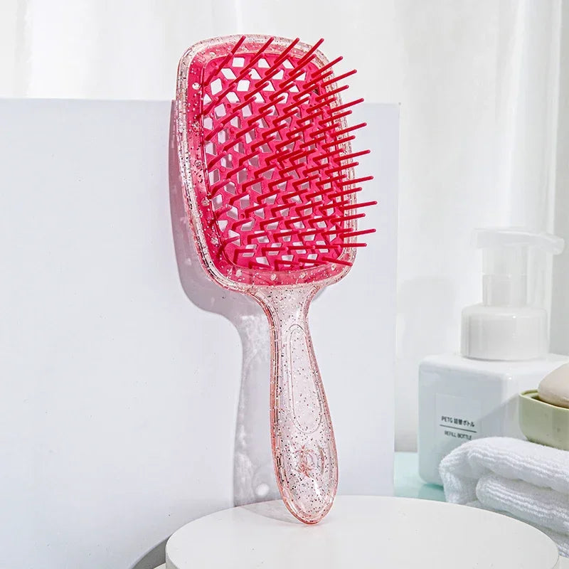 Sequin Detangling Hair Brush Massage Combs Tangled Hair Comb