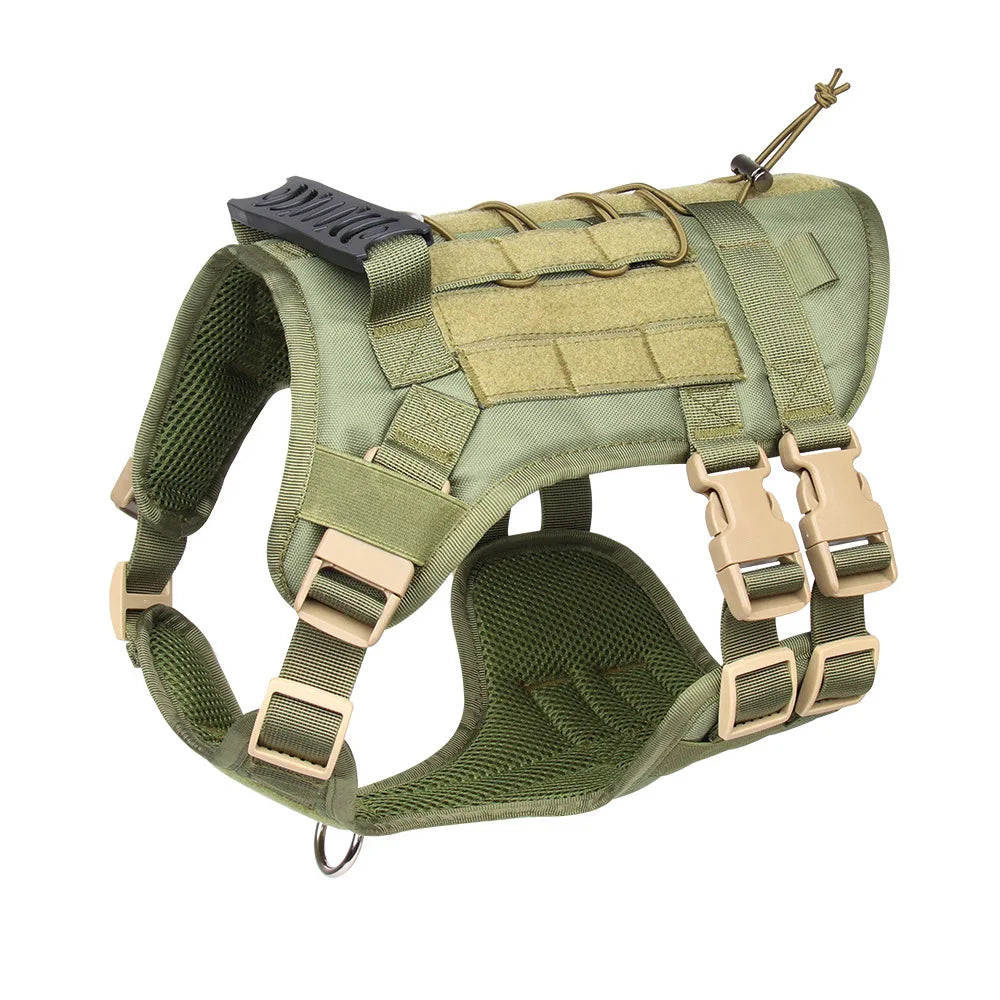 Medium Big Dog Harness Multifunction Tactical Dogs Vest More Solid Waterproof Oxford Cloth Dogs Harness Dog Accessoires Supplies