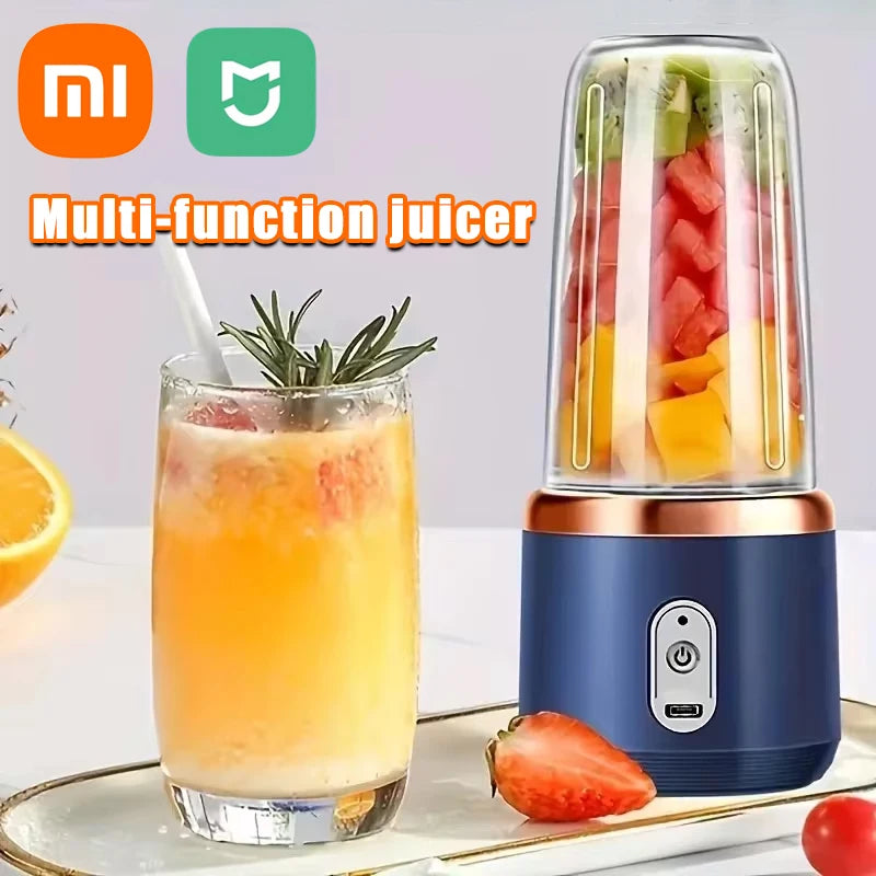 Electric Fruit Juicer Multifunctional Double Cup Portable Juicer Fruit Blender Milkshake Juice Maker USB Smoothie Blender