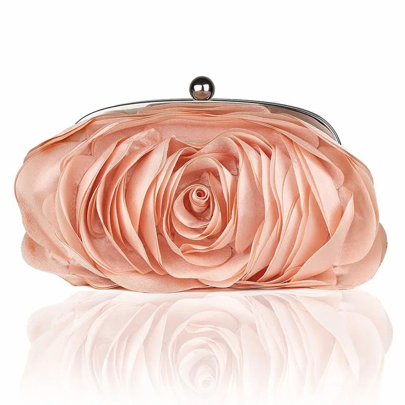 Female Evening Bag Portable Flower Bride Small Purse Full Dress Party Handbag Wedding Wallet Women Floral Chain Lady Clutches