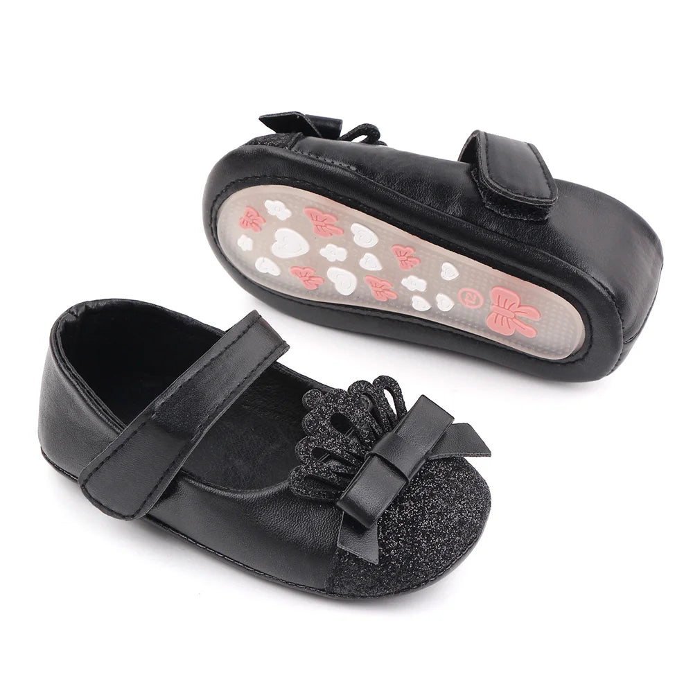 Baby Girl Shoes Cute Crown Soft PU Mary Jane Shoes Anti-slip Sole Spring Summer Sandal for 0-6-12m Baby Girl New Fashion D2553