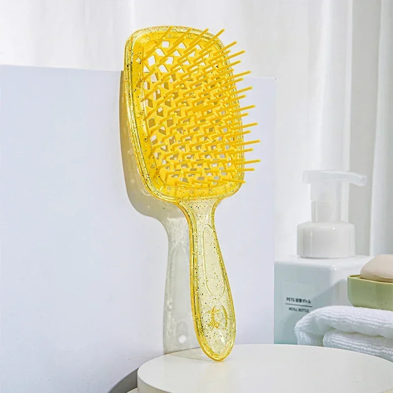 Sequin Detangling Hair Brush Massage Combs Tangled Hair Comb