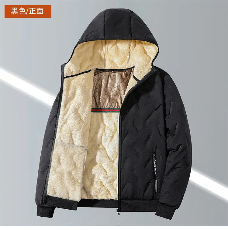 Multi Pocket Men's Autumn and Winter New Warm Jacket Men's Casual Zipper Anti Cold Versatile Men's Cotton Jacket