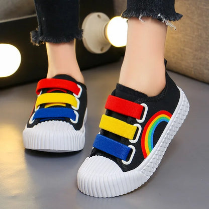 Children Shoe Canvas Shoe for Girl Causal Sneaker for Boy Kid Shoe for Girl Kid Kindergarten Rainbow Board Shoe Women Shoe Tenis