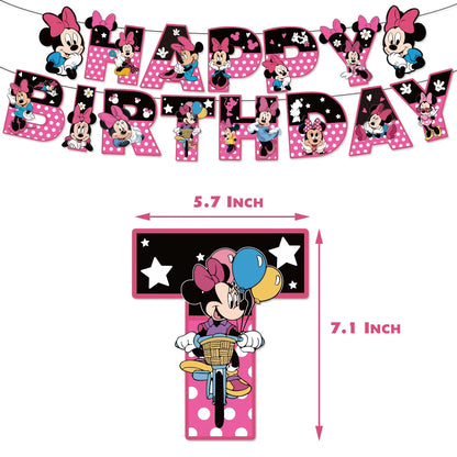 Minnie Mouse Party Decoration Disposable Tableware Minnie Cup Plate Balloon For Girls Baby Bath Birthday Party Supplies