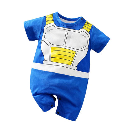 Newborn Clothing Handsome Anime Role Play Cotton Comfortable And Soft Summer Boys And Girls Short Sleeved Baby  Jumpsuit