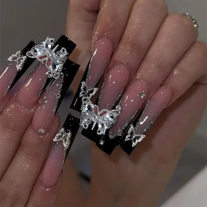 24Pcs Long Coffin Rhinestones Ballet Press