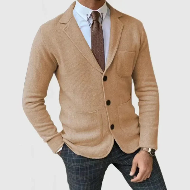 Men's Coat Autumn and Winter Fashion Slim Fit British Suit Casual Formal Blazer for Men