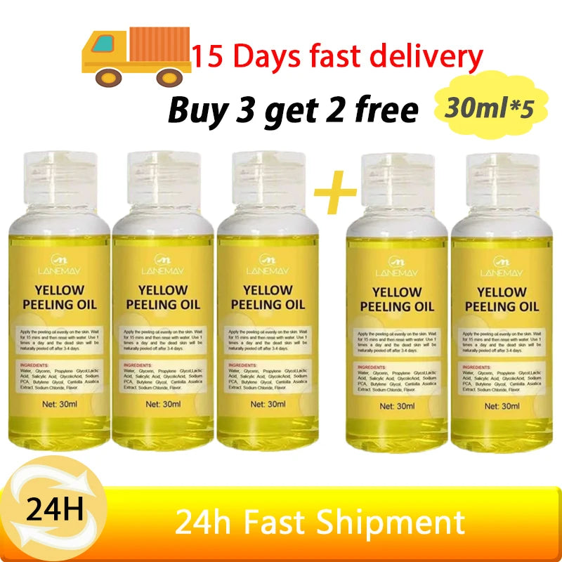 Strong Yellow Peeling Oil Bleach Dark Skin Whiten Lotion Lighten Body Elbow Knee Hand Exfoliate Dead Skin Nourish Even Skin Tone