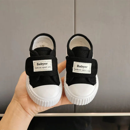 Children's Fashion Thick Sole Canvas Shoes Kids Breathable Casual Sneakers 2024 Spring New Toddler Girls Boys Chic Flats Shoes