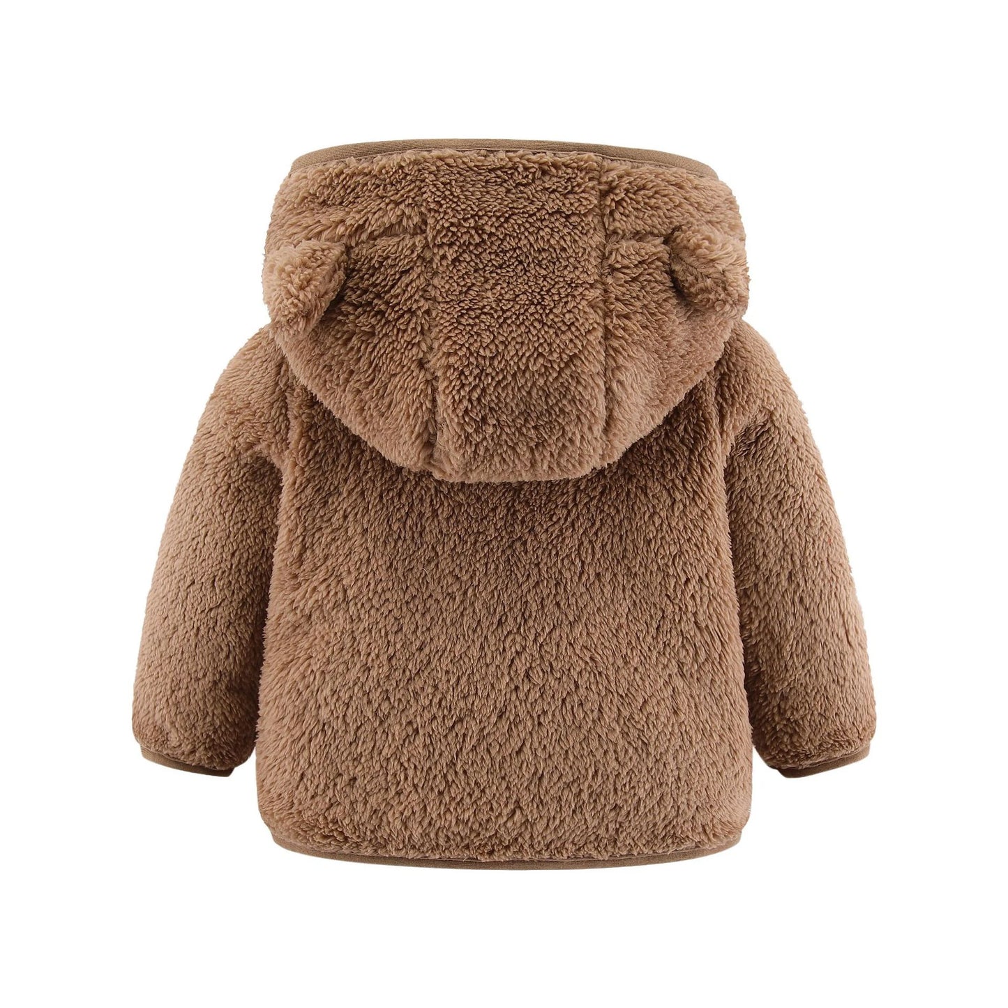 Spring and Autumn Children's Fleece Coat Baby Bear Ears Long Sleeve Warm Jacket 0-3 Years Old Child Clothing