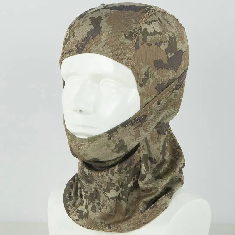 Camouflage Balaclava Cap Outdoor Sunscreen Breathable Full Face Mask Motorcycle Bicycle Helmet Inner Cap Men Women Cycling Mask