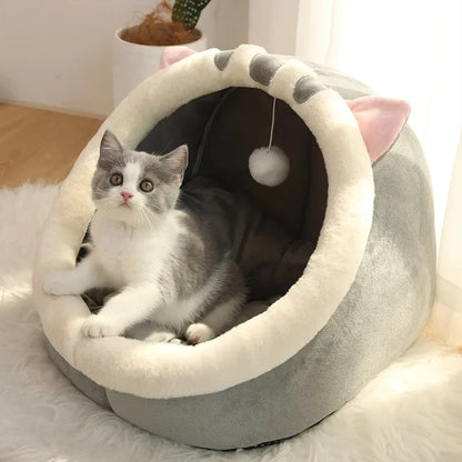 Cat Nest House for Cats Cave Foldable Removable Washable Pet Sleeping Bed Four Seasons Universal Dog Cat Nest Kittens Cave