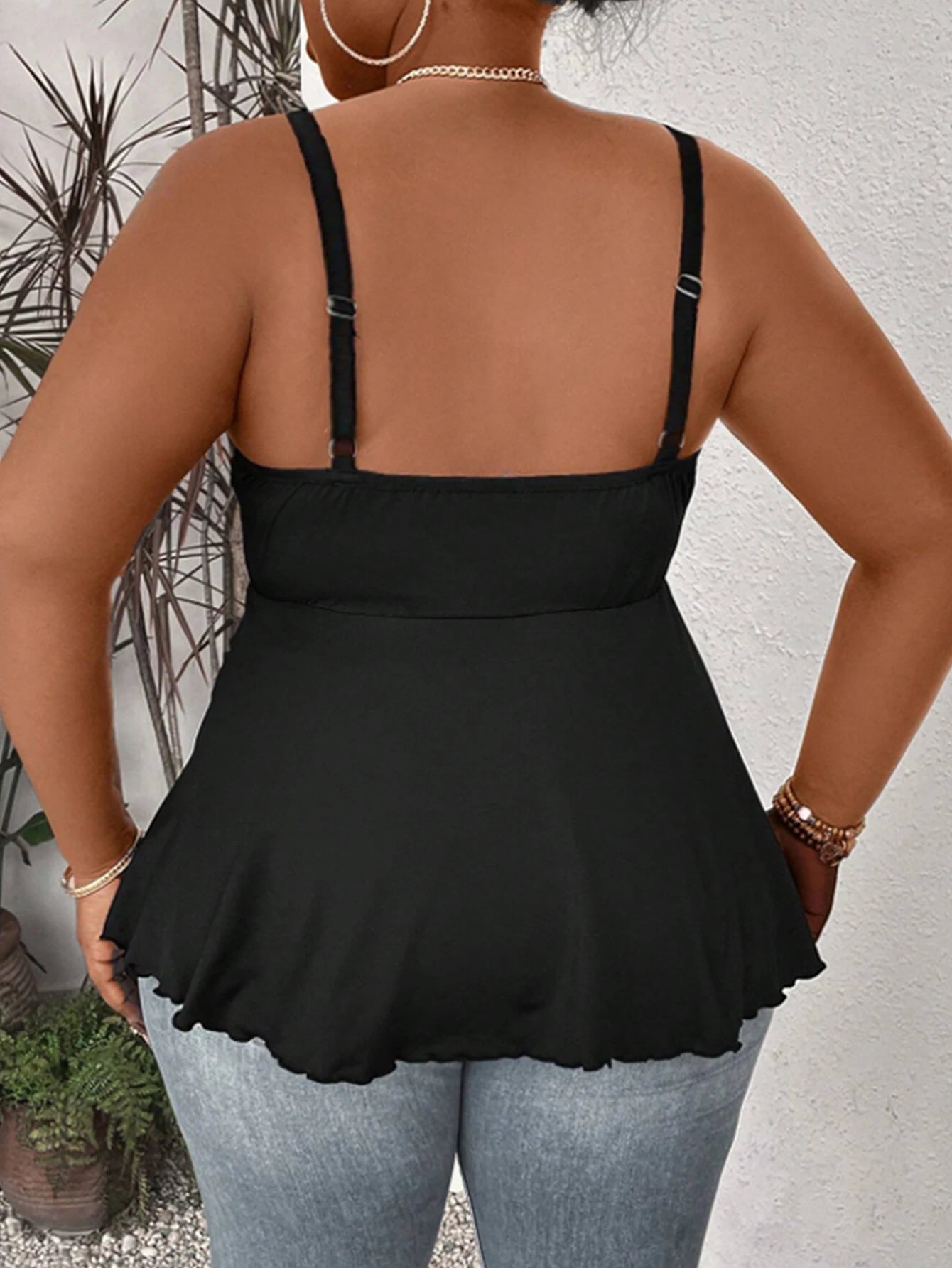 Plus Size Sexy Backless Sling Women Tops Black Strappy Sleeve Autumn Fashion Elegant Square Neck Slim Tank Tops Women's Clothing