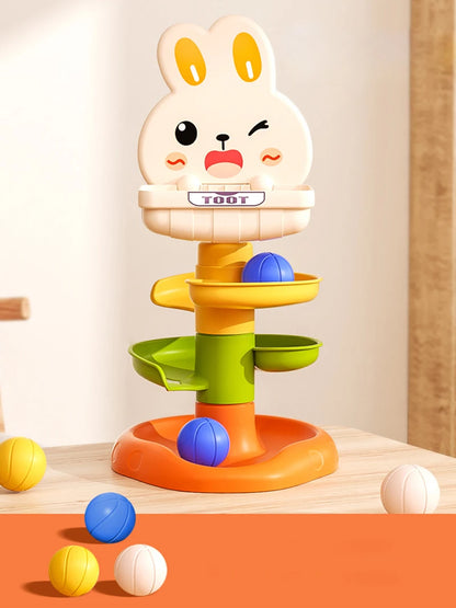 Ball Drop Toys for Toddler 1-3 Montessori Stacking Tower Toy Baby Development Games Educational Learning Activity Birthday Gift