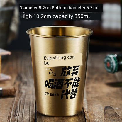 Drop-Resistant Commercial Single-Layer Coffee Gargle Cup Stainless Steel