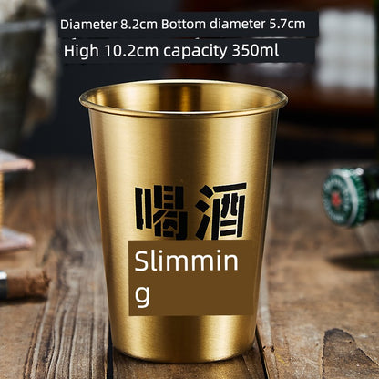 Drop-Resistant Commercial Single-Layer Coffee Gargle Cup Stainless Steel