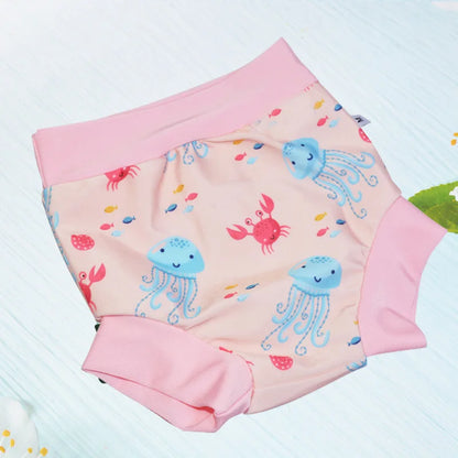 Eezkoala Leakproof Swimming Diaper Newborn Baby High Waist Swim Nappies Washable Sunproof Baby Swimwear Cloth Nappys