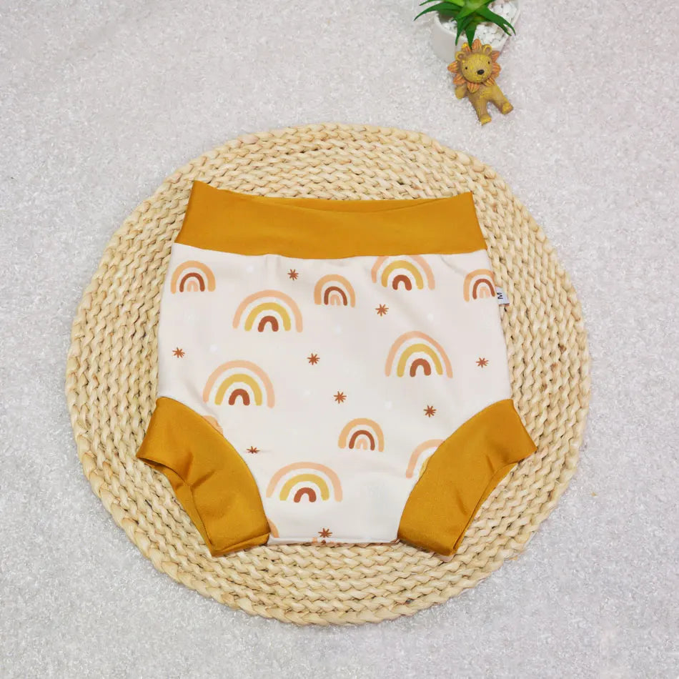 Eezkoala Leakproof Swimming Diaper Newborn Baby High Waist Swim Nappies Washable Sunproof Baby Swimwear Cloth Nappys