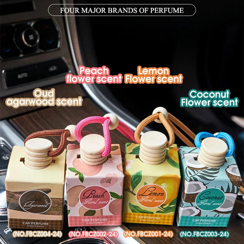 8ml Fruit Fragrance Long-lasting Fragrance Car Perfume Pendant Deodorant Fashion Car Aromatherapy To Accompany Comfortable Drive