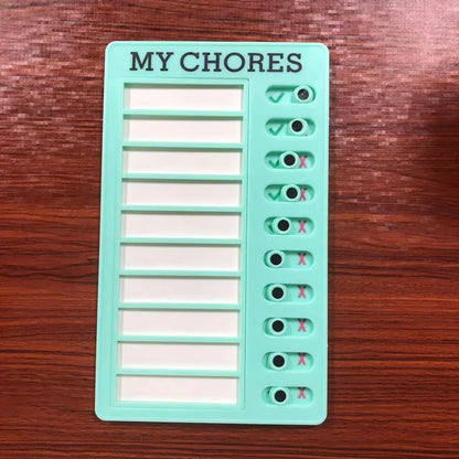 Reusable Chore Chart Planning Board Portable Memo Checklist Board for Kids Detachable Plastic Daily Task Schedule Reminder Chart