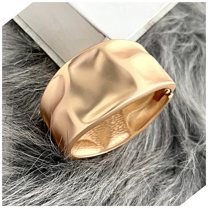 New Creative Water Drop Wide Bracelet Fashion Statement Gold Color Cuff Open Bracelet