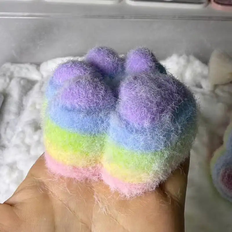 Handmade Silicone Squishy Rainbow Cat's Paw