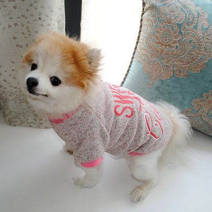 Winter Fleece Pet Dog Clothes Fashion Letter Print Cats Dogs Sweater Chihuahua Clothing French Bulldog Coat Jacket Pet Outfit