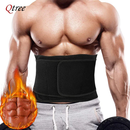 Qtree Men Waist Trainer Weight Loss Belt Slimming Body Shaper