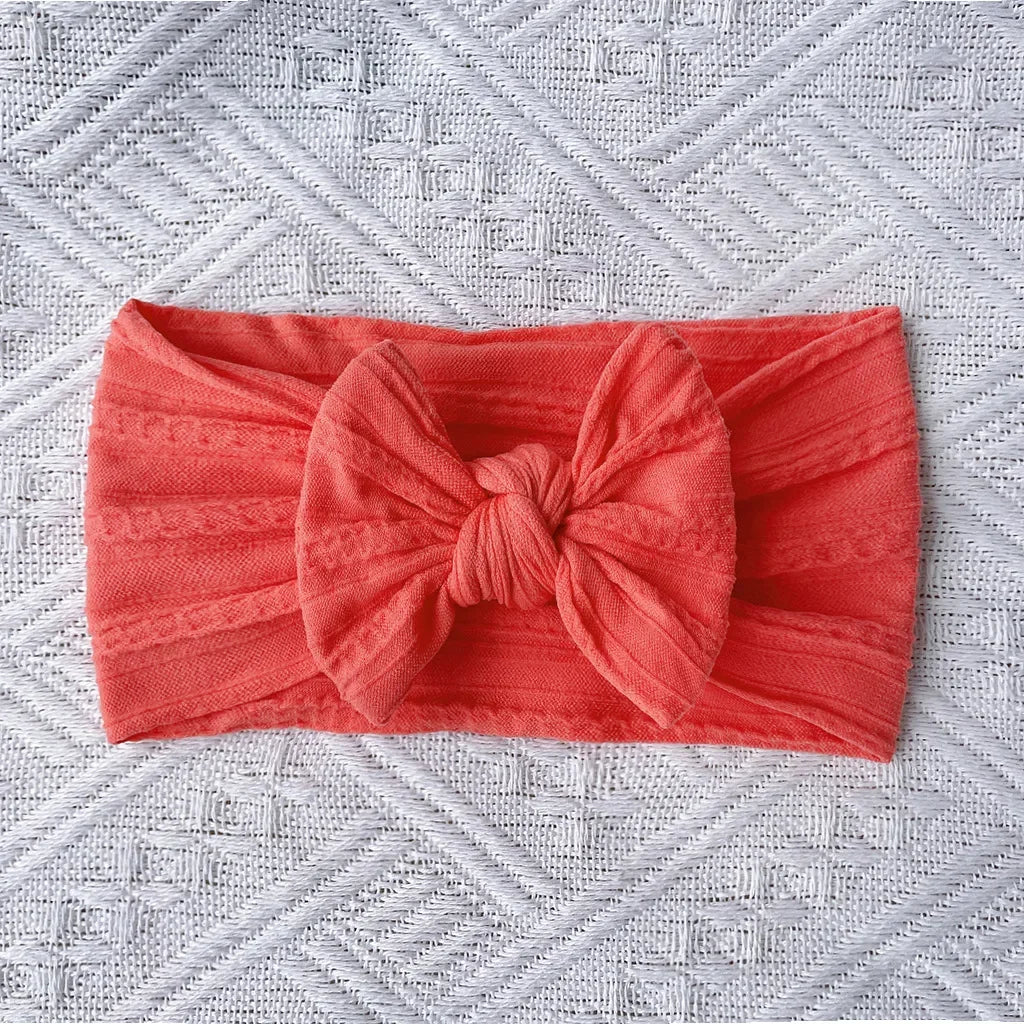 1Pcs Newborn Baby Headband For Girls Elastic Knit Children Turban Baby Bows Soft Nylon Kids Head-wear Hair Accessories 18 Colors