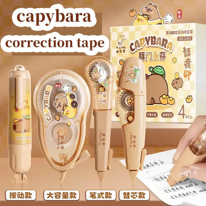kawaii Aesthetic stationery back to school supplies capybara correction tape corrector school accessories equipment Cute things