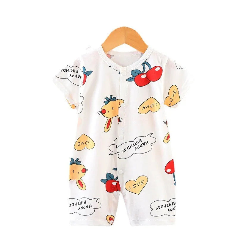 0-2 Age Mickey Newborn Baby Jumpsuit Summer Clothing Short Sleeved Infant Onesie Cotton Soft Baby Girl Rompers Toddler Costume