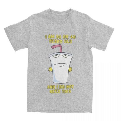 30 Or 40 Aqua Teen Hunger Force ATHF Men Women's T Shirt Funny Tee Shirt Short Sleeve Crew Neck T-Shirt Cotton Plus Size