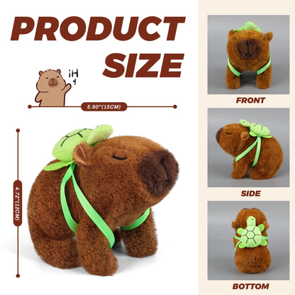 1Pc Plush Walking Sound Moving Pet Kids Electric Capybara Back Turtle Toy