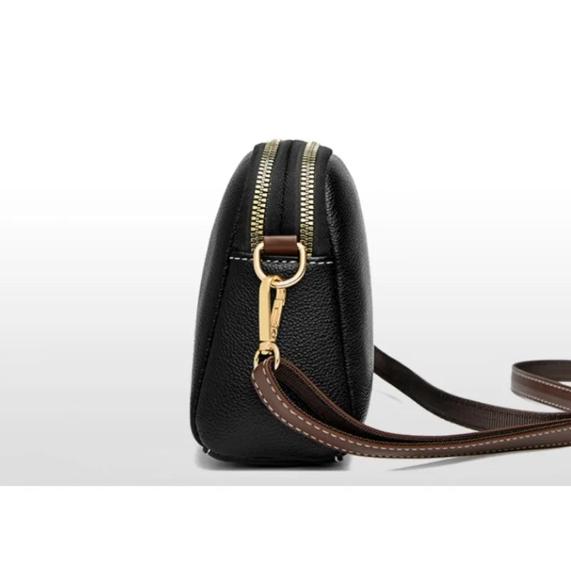 Genuine Leather Shoulder bag Women Handbag Designer Cowhide Flap Bag