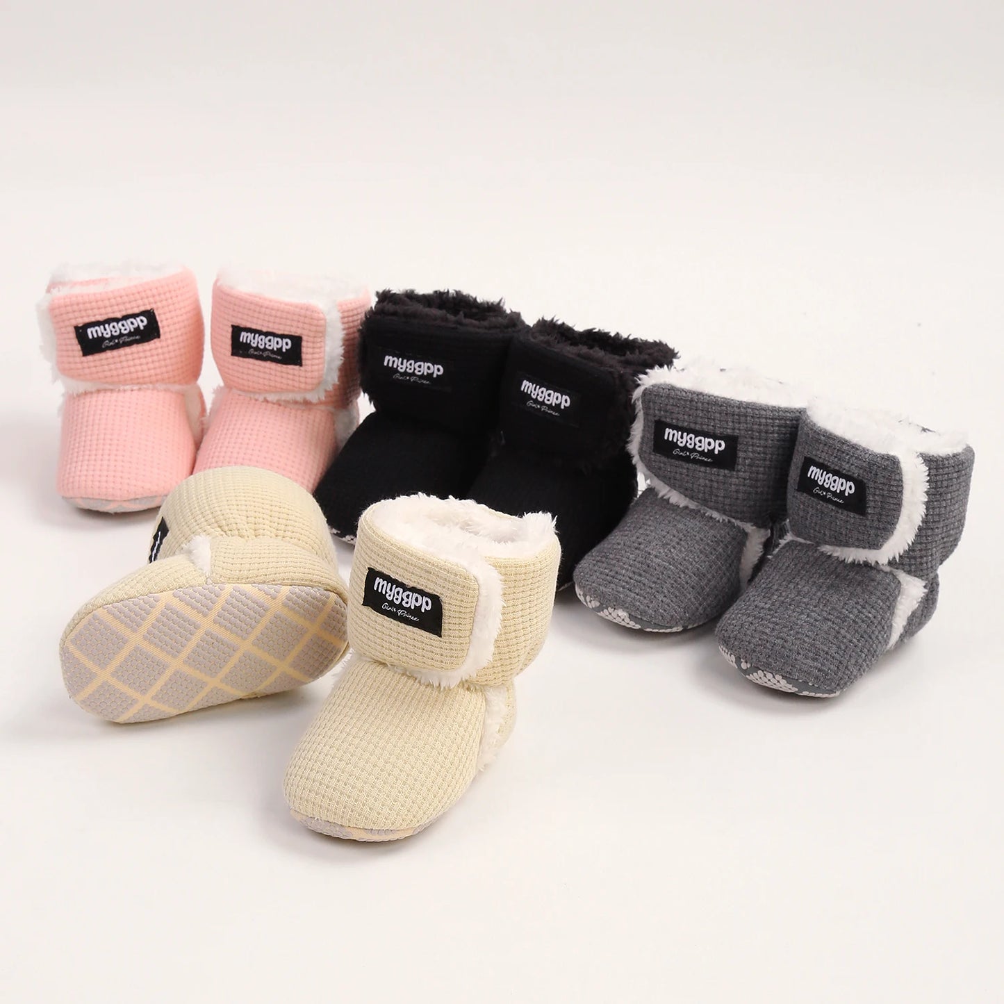 Newborn Infant Baby Girls Boys Warm Fleece Winter Booties First Walkers Slippers Shoes