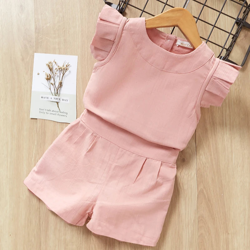 Bear Leader Kids Girls Clothing Sets Summer New Baby Girls Clothes Short Sleeve T-Shirt+Pant Dress 2Pcs Children Clothes Suits