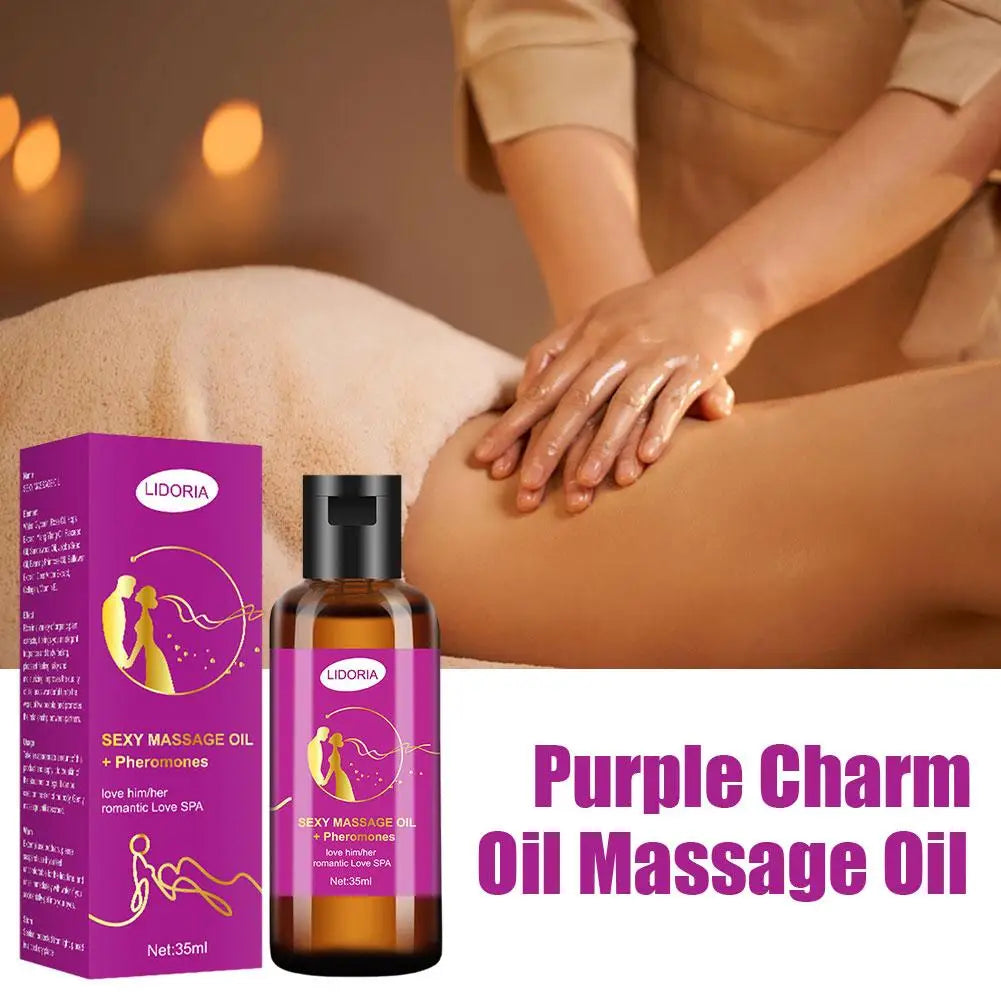 New Couple Essential Oil Purple Charming Massage Oil Stress Spa Women Relaxing Natural Essential Moisturizing Nourish Reduc